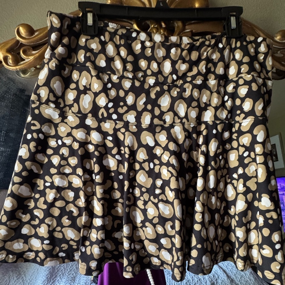 Leopard Print Women's Skirt/ skirt